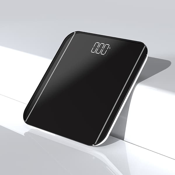 Digital Badrumsvåg - Hög Precision, Batteri Ingår Black Black