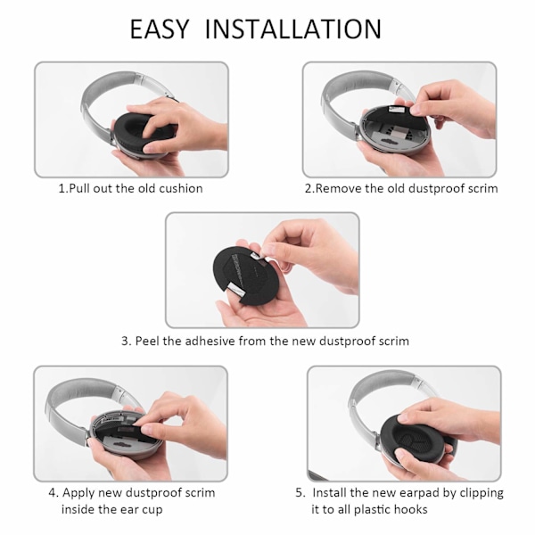 INF Kuuloketyyny 1 pari Bose QC35/SoundTrue Musta