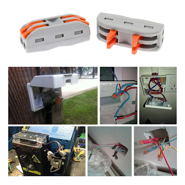 2 ind 2 ud hurtigledningskabel Kompakt elektrisk stik