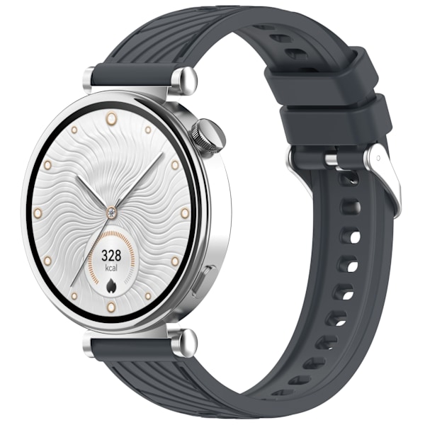 Huawei GT5 / GT5 Pro Textured Silikon Klockarmband Grå