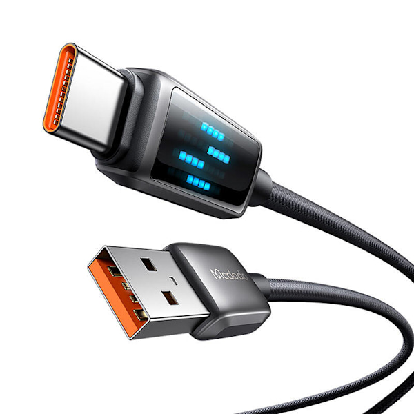 Mcdodo CA-2350 USB-A till USB-C-kabel, 6A, LED-skärm, 1,2 m