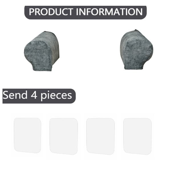 Elastiska Vattentäta Frostat PU Soffarmstödsskydd - Halkfria Möbelskydd Grey Grey
