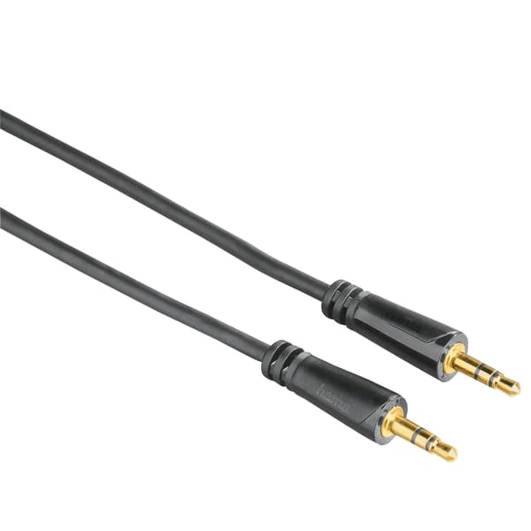Kabel Audio 3.5mm-3.5mm Guld Svart 3m