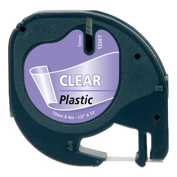 LetraTAG Plastic Labels Transparent 12mm, 4m