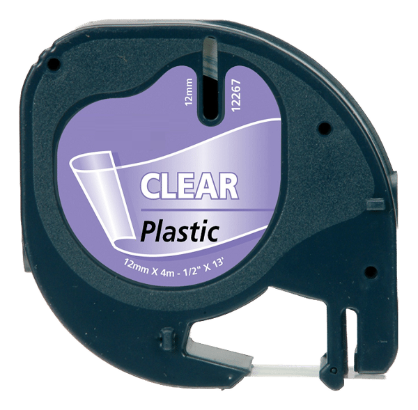 LetraTAG Plastic Labels Transparent 12mm, 4m