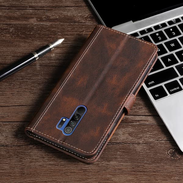 Nahkakotelo Redmi Note 14 5G:lle - Ruskea