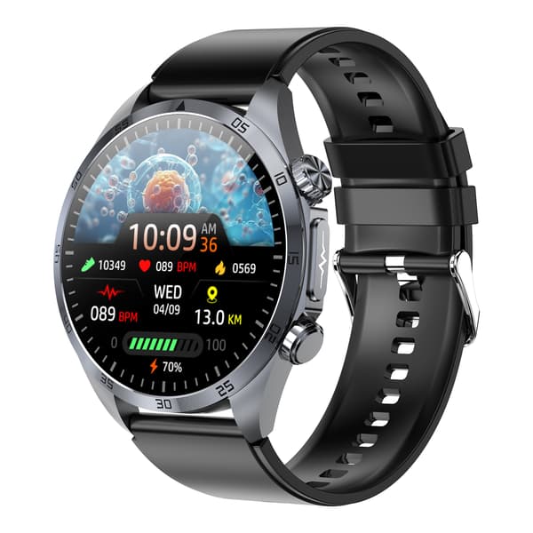 Smartwatch med avancerad hälsoövervakning Black Black