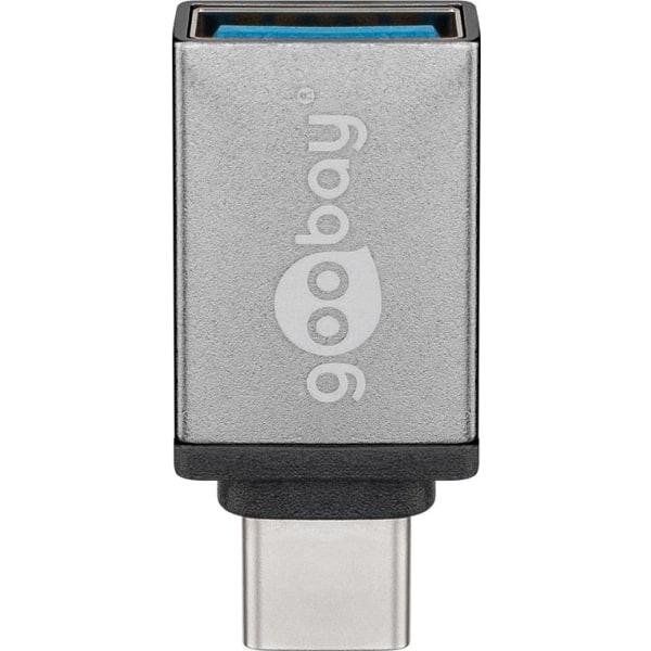 USB-C™/USB-A 3.0 OTG SuperSpeed-adapter för laddningskablar, grå