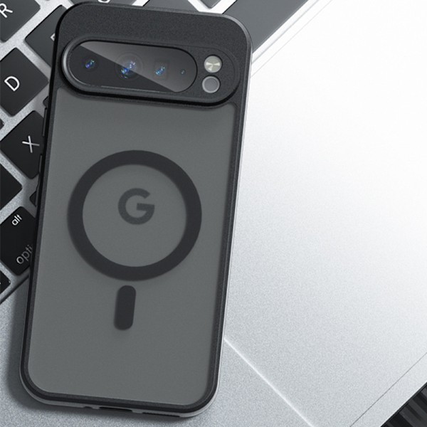 Magnetisk matt svart fodral för Google Pixel 8 Pro