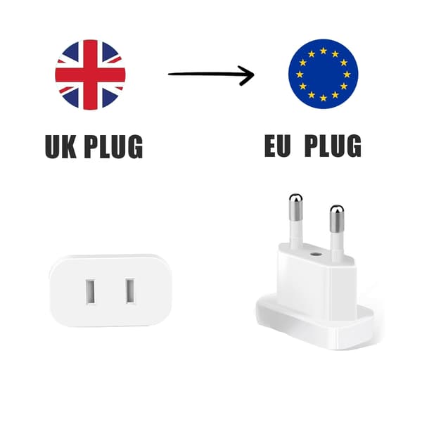 Europæisk standard hvidt stik 4,0 mm rejseadapter
