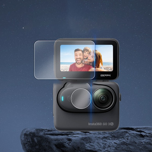 Beskyttelsespakke til Insta360 GO 3S: Hærdet glasskærmbeskyttelse & linsebeskyttelse