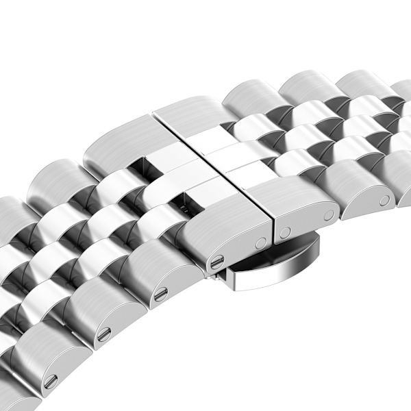 Google Pixel Watch3 45 mm rem i rustfrit stål Sølv