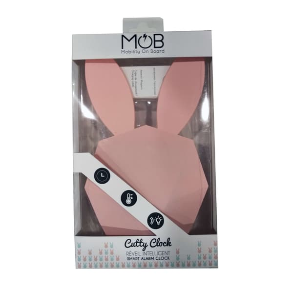 Vækkeur med Natlys Rabbit Rosa