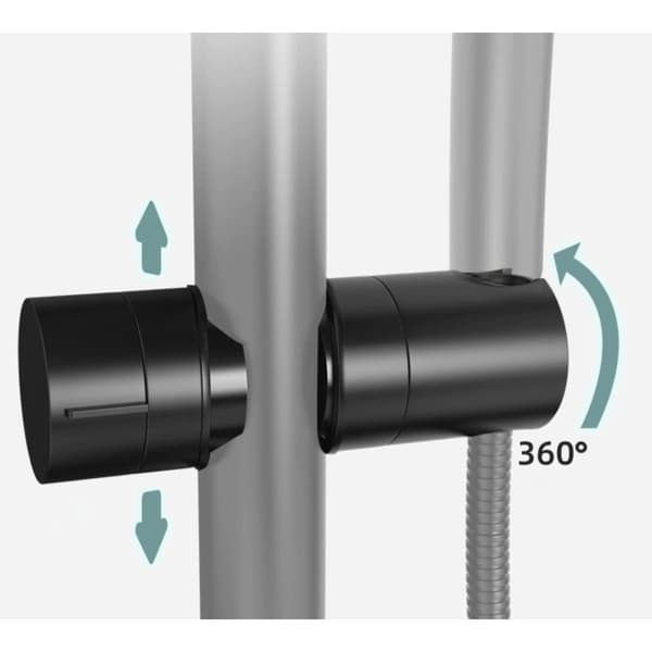 Shower Rod Sliding Middle Fork 3-Pack - Tyknet ABS 360° Justerbar Ingen Boring Universal Brusebarr Holder