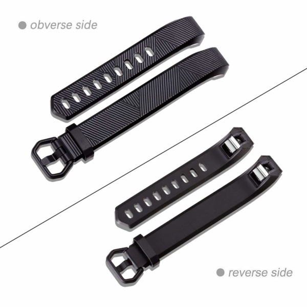 INF Fitbit Alta/HR armbånd i silikone - sportsmodel (S) - sort