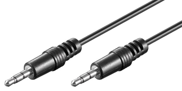 Ljudanslutningskabel AUX, 3,5 mm stereo, CU