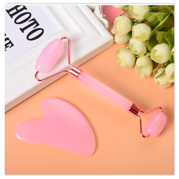 Massageapparat til ansigts- og kropsafslapning - Ansigtsrulle Pink Pink