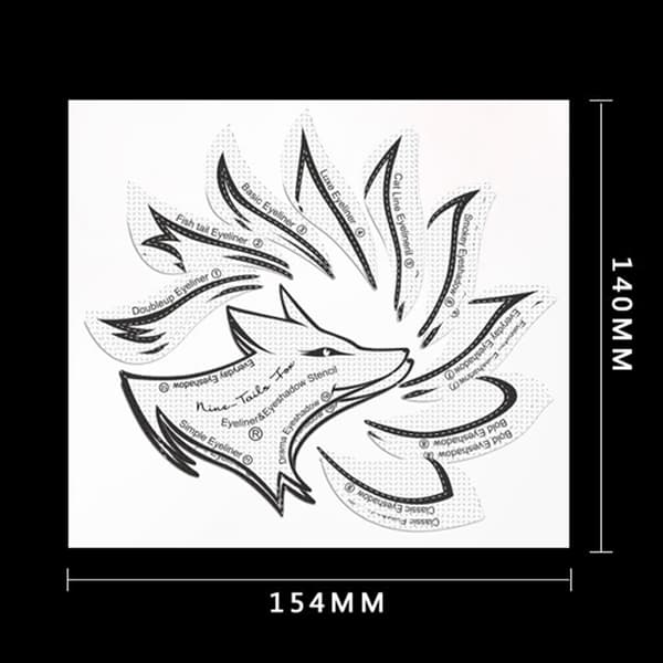 Professionell eyeliner stencil ögonskugga stämpel kuddar makeup verktyg White