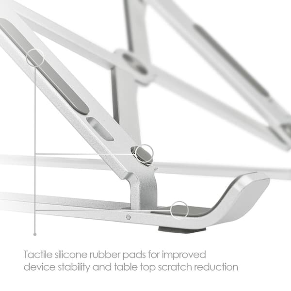 Computerstander Sammenfoldelig X shaped Aluminium Sølv
