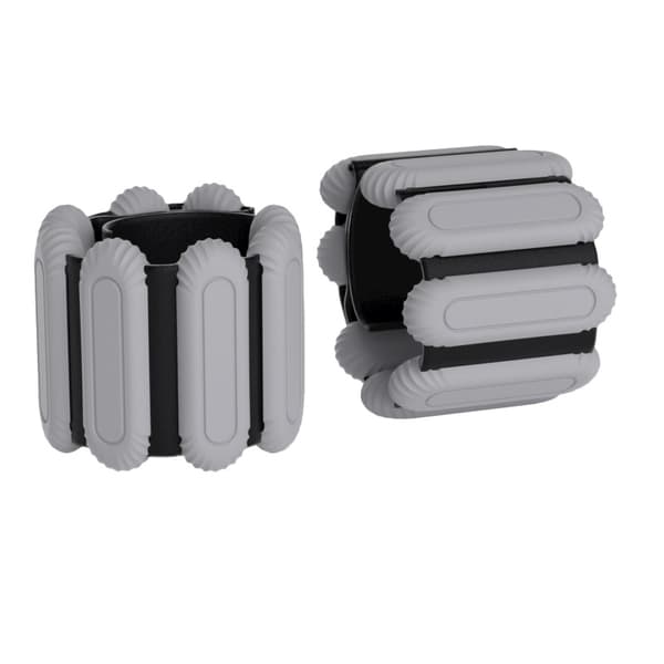 Silikoniset painorannekkeet (2 lbs pari) - Harmaa