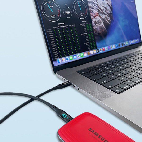 240W USB4 Digitaalinen näyttökaapeli - 40Gbps data ja 8K-video 1 m