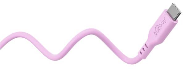 USB-C™-silikonekabel, 1,5 m, Pink