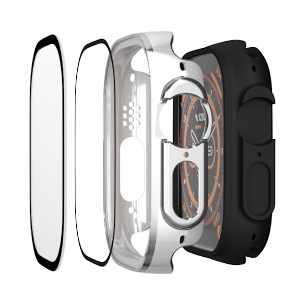 Apple Watch Vattentätt integrerat fodral för Apple Watch 7/8/9/SE2, 41 mm Silver