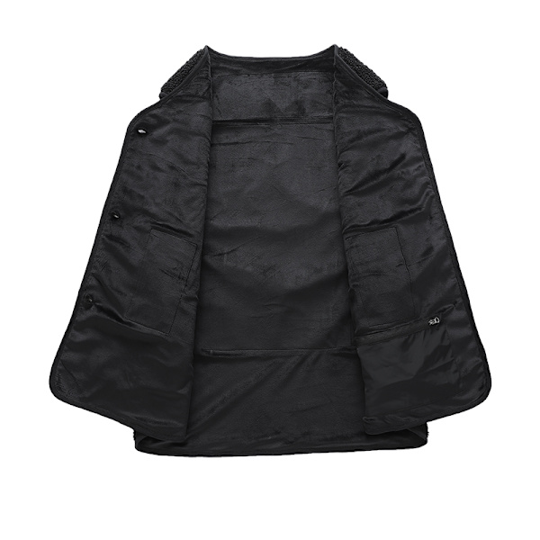 Opvarmet vest Teddy fleecevest med nem betjening, 15 varmezoner Sort L