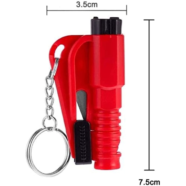 Nyckelring med fönsterkrossare och bilbältesskärare Röd Röd  Typ Röd