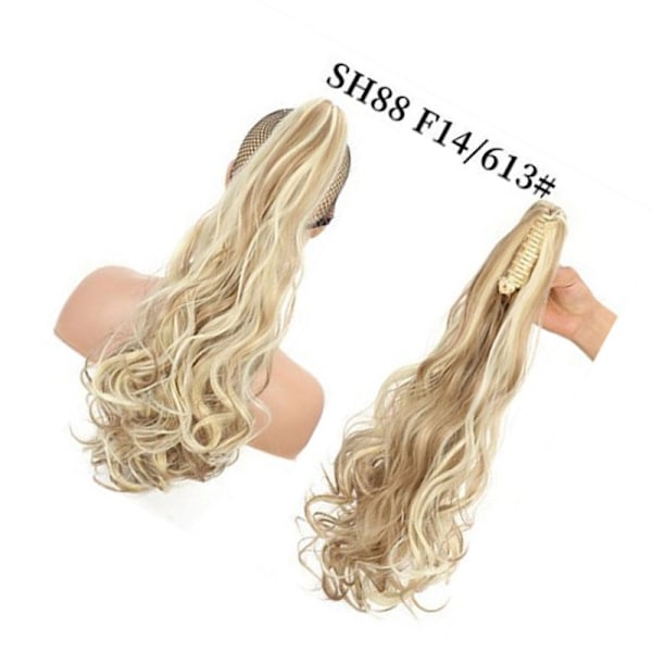 Claw Clip Hästsvansförlängning - Lång Lockig Vågig Hårklämma Modell 3