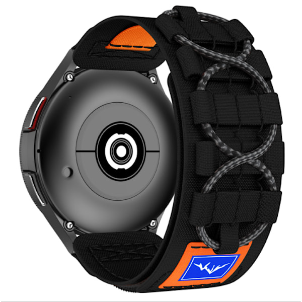 Nylon urrem til Samsung Galaxy Watch Sort S