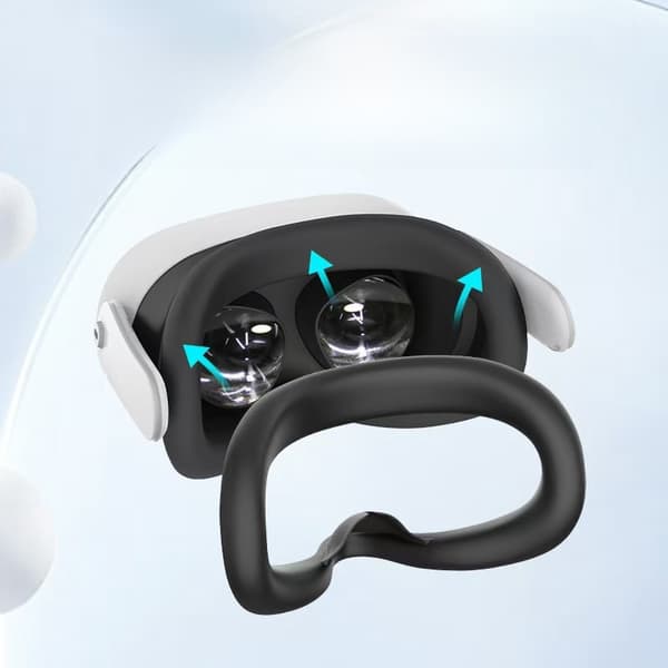 Silikoneansigtmaske til Meta Quest 3S Black Black