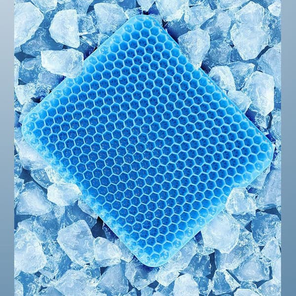 Åndbar sædehynde i gel med honeycomb-mønster