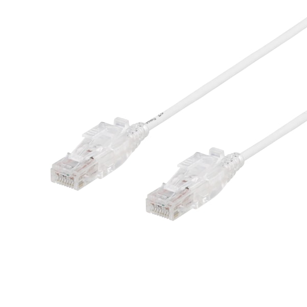 U/UTP Cat6A patch cable, 1m, 500MHz, lockable, white