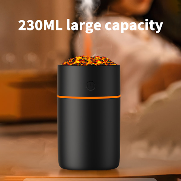 Volcano Humidifier HS01: Simuloi liekkiä, puhdista ilmaa Musta