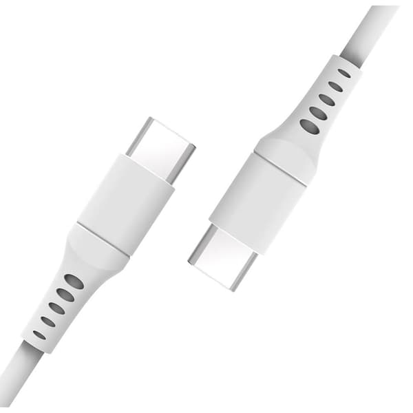 Laddkabel USB-C till USB-C 2.0 3m Kabel Vit