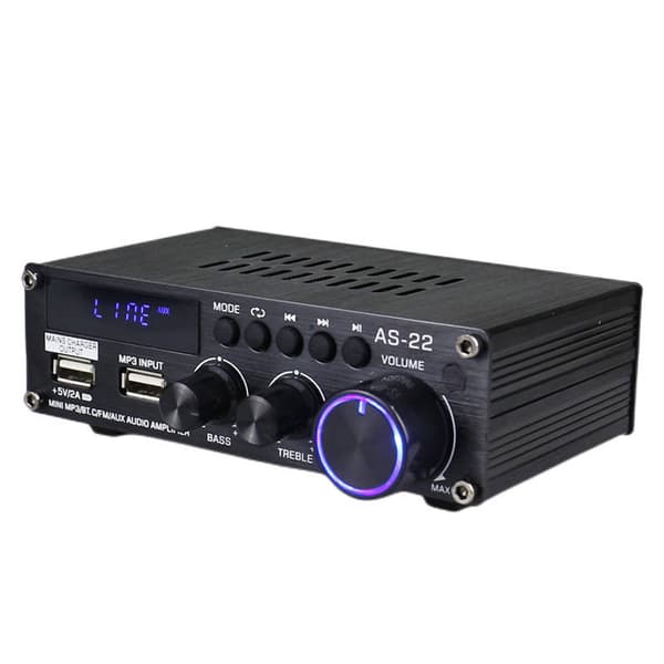 Blitzwolf AS-22 ljudförstärkare, 45W, Bluetooth 5.0, USB + fjärrkontroll (svart)