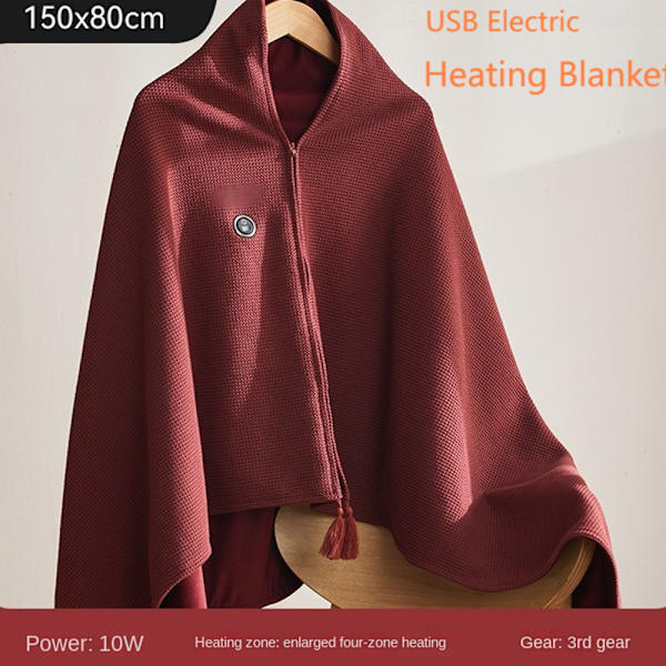 Uppvärmd sjalfilt - USB-driven komfort Red Red