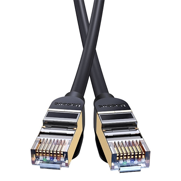 Baseus Ethernet RJ45, 10Gbps, 8m verkkokaapeli (musta)