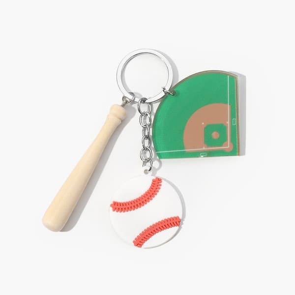 Akryl Baseball Nøglering Sæt - Stilfuldt Bil- & Nøgle Tilbehør Model 7
