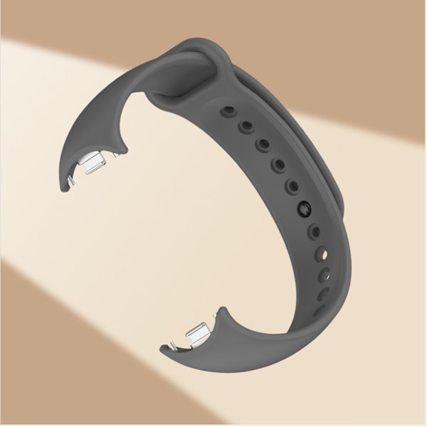 Tyylikäs TPU-ranneke Xiaomi Band 8/9:lle (metallipää) Harmaa