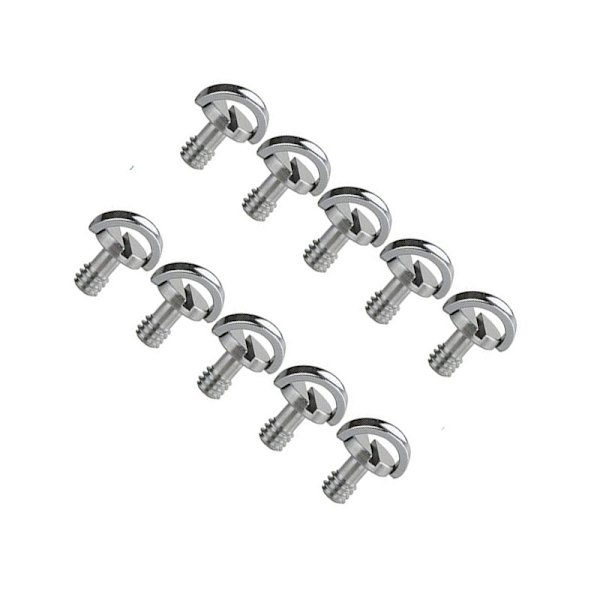 Kamerakonverteringsskruesæt, 10-Pak 1/4 Quick Release pladeskruer