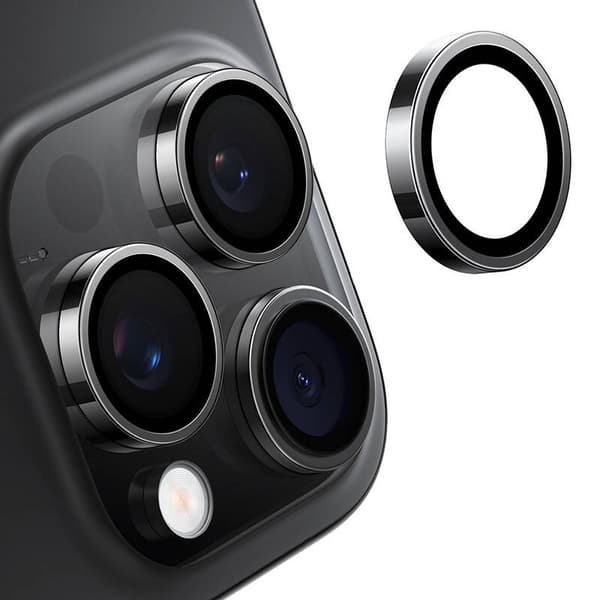 Lensguard kameraglas til iPhone 16 Pro (sort)