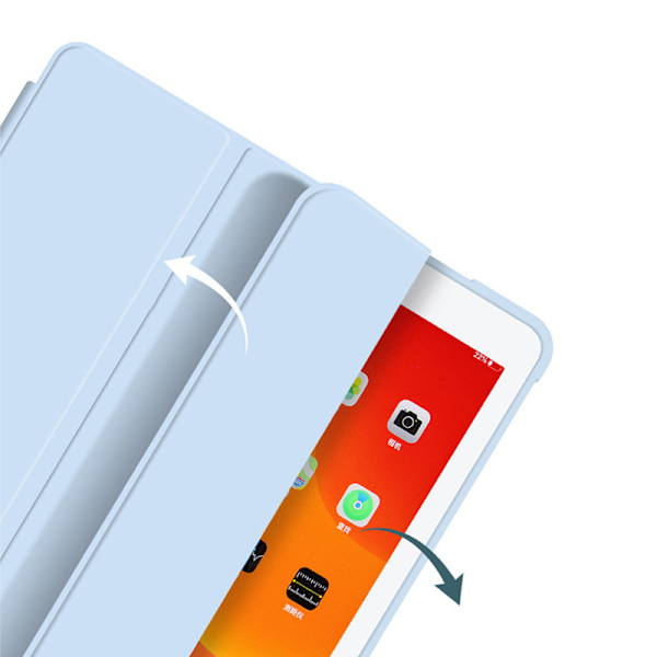 Suojakotelo iPad 17/18/Air1/Air2 - Sininen jää (kynätelineellä)