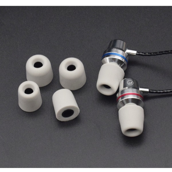 Ersättande öronsnäckor med memory foam för 3-4 mm hörlurar små 3 Silver