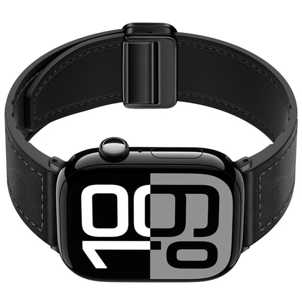 Rem i ægte læder til Apple Watch Black L Black L