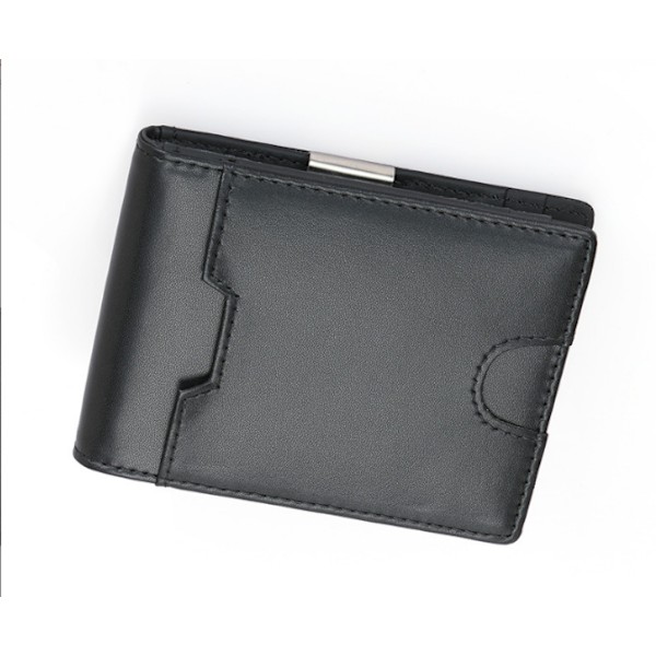 RFID-blokerende læder-pengeclips-pung, slank, minimalistisk frontlommepung model 1