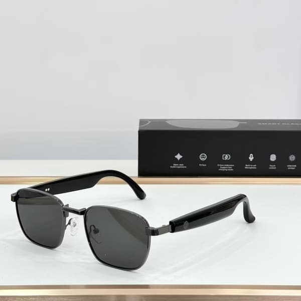 Smarte Bluetooth-briller HY-1003: Lyd og billede i ét Grey Grey