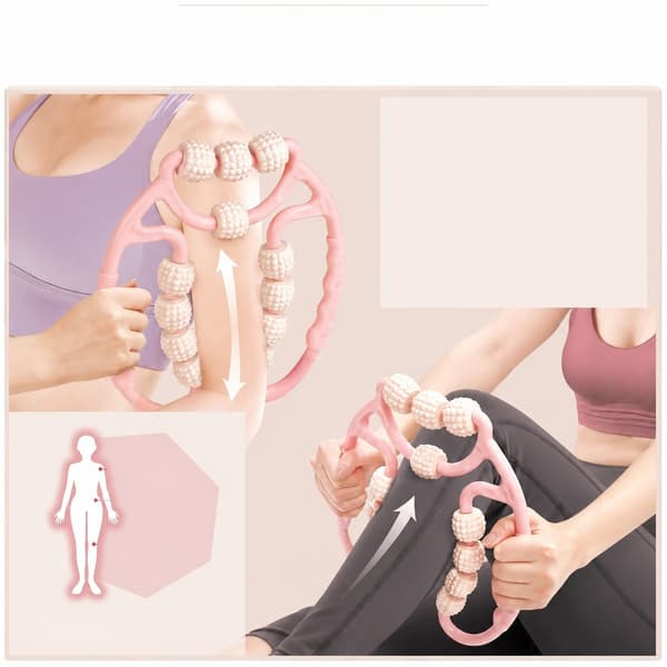 Benmassager - 12 Rullar för Bekväm Massage Pink + White Pink + White
