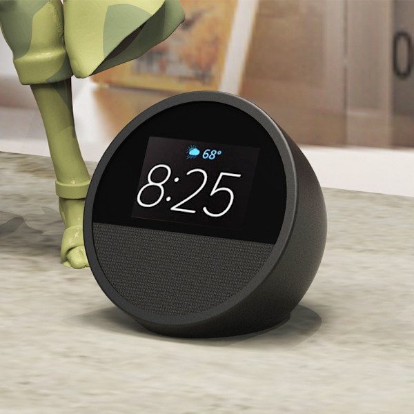 Beskyttende silikoneetui til Echo Spot Smart Speaker Sort